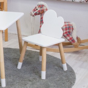 Комплект детской мебели стол и два стула Облачко (Белый/Белый/Береза) в Ялуторовске - yalutorovsk.ok-mebel.com | фото 3