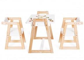 Комплект детской мебели стол и  два стула Я САМ "Лофт-Дуо" (Белый) в Ялуторовске - yalutorovsk.ok-mebel.com | фото