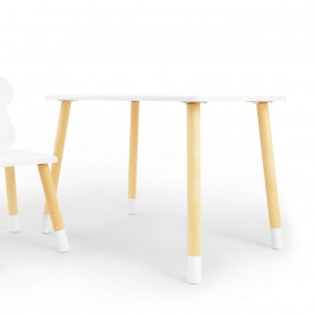 Комплект детской мебели стол и стул Корона (Белый/Белый/Береза) в Ялуторовске - yalutorovsk.ok-mebel.com | фото 2