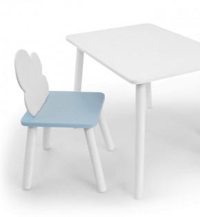 Комплект детской мебели стол и стул Облачко (Белый/Голубой/Белый) в Ялуторовске - yalutorovsk.ok-mebel.com | фото 1