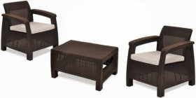 Комплект мебели Корфу Уикенд (Corfu Weekend) коричневый - серо-бежевый * в Ялуторовске - yalutorovsk.ok-mebel.com | фото