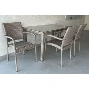 Комплект плетеной мебели T256C/Y376C-W85 Latte (4+1) + подушки на стульях в Ялуторовске - yalutorovsk.ok-mebel.com | фото 2