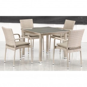 Комплект плетеной мебели T256C/Y376C-W85 Latte (4+1) + подушки на стульях в Ялуторовске - yalutorovsk.ok-mebel.com | фото 3