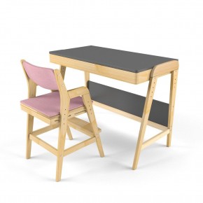 Комплект растущий стол и стул с чехлом 38 попугаев «Вуди» (Серый, Береза, Розовый) в Ялуторовске - yalutorovsk.ok-mebel.com | фото