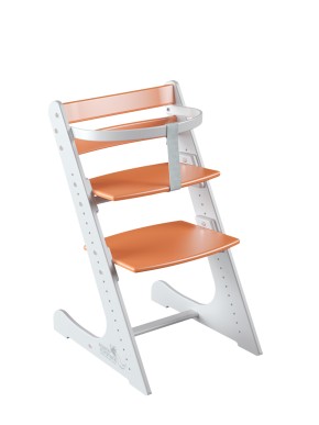 Комплект растущий стул и жесткий ограничитель Конёк Горбунёк Комфорт  (Бело-оранжевый) в Ялуторовске - yalutorovsk.ok-mebel.com | фото