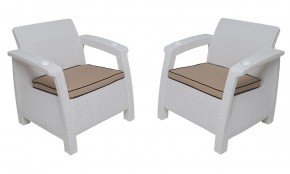 Комплект уличной мебели Yalta Premium Terrace Set (Ялта) белый (+подушки под спину) в Ялуторовске - yalutorovsk.ok-mebel.com | фото 4