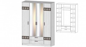 КОСТА-РИКА Шкаф 4-х створчатый (анкор светлый) в Ялуторовске - yalutorovsk.ok-mebel.com | фото