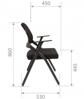 Кресло для посетителей CHAIRMAN NEXX (ткань стандарт черный/сетка DW-01) в Ялуторовске - yalutorovsk.ok-mebel.com | фото 7