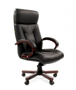 Кресло для руководителя CHAIRMAN  421 (Натуральная кожа) Черное в Ялуторовске - yalutorovsk.ok-mebel.com | фото