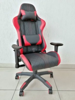 Кресло геймерское Barneo K-52 (черная экокожа красные вставки) в Ялуторовске - yalutorovsk.ok-mebel.com | фото 1
