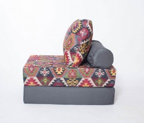 Кресло-кровать-пуф бескаркасное Прайм (мехико серый-графит) в Ялуторовске - yalutorovsk.ok-mebel.com | фото