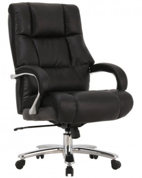 Кресло офисное BRABIX PREMIUM "Bomer HD-007" (рециклированная кожа, хром, черное) 531939 в Ялуторовске - yalutorovsk.ok-mebel.com | фото