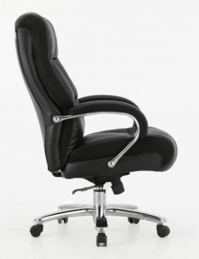 Кресло офисное BRABIX PREMIUM "Bomer HD-007" (рециклированная кожа, хром, черное) 531939 в Ялуторовске - yalutorovsk.ok-mebel.com | фото 3