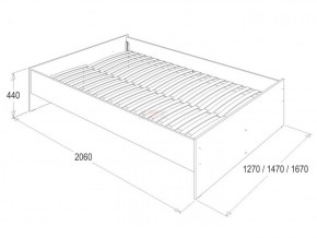 Кровать 1.6 каркас + спинка головная + 2 ящика Ольга-14 без основания в Ялуторовске - yalutorovsk.ok-mebel.com | фото 3