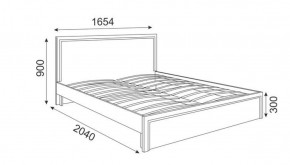 Кровать 1.6 М07 Стандарт с основанием Беатрис (Орех гепланкт) в Ялуторовске - yalutorovsk.ok-mebel.com | фото
