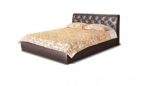 Кровать 1600 Флоренция в к/з "Классик 307 коричневый" (серия Норма) + основание + опоры в Ялуторовске - yalutorovsk.ok-mebel.com | фото