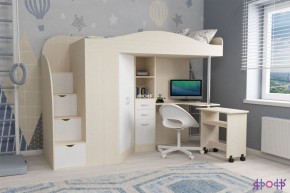 Кровать-чердак Юниор 4 (800*1900) в Ялуторовске - yalutorovsk.ok-mebel.com | фото 6