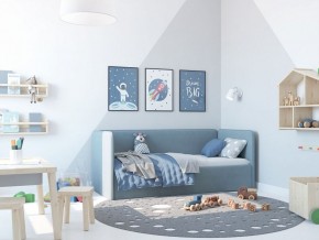 Кровать-диван Leonardo 160*70 (Голубой) + боковина в Ялуторовске - yalutorovsk.ok-mebel.com | фото 5