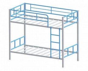 Кровать двухъярусная "Севилья-2.01 комбо" Серый/Голубой в Ялуторовске - yalutorovsk.ok-mebel.com | фото 2