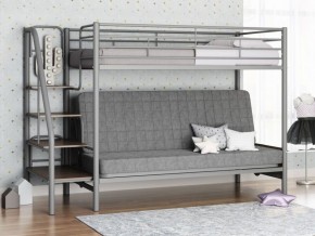 Кровать двухъярусная с диваном "Мадлен-3" (Серый/Серый) в Ялуторовске - yalutorovsk.ok-mebel.com | фото