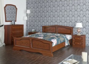 ЕЛЕНА Кровать из массива 1200 (Орех) в Ялуторовске - yalutorovsk.ok-mebel.com | фото 2