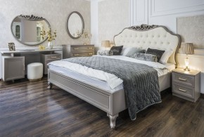 Кровать Мокко 1600 с мягким изголовьем + основание (серый камень) в Ялуторовске - yalutorovsk.ok-mebel.com | фото