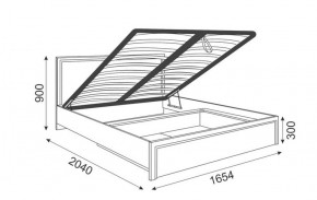 Кровать 1.6 Беатрис М08 Стандарт с ПМ (дуб млечный) в Ялуторовске - yalutorovsk.ok-mebel.com | фото 2