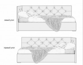 Кровать угловая Лэсли интерьерная +основание (120х200) в Ялуторовске - yalutorovsk.ok-mebel.com | фото 2
