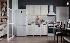 Кухня ДИОР 1500 (Белый/Дуб Крафт белый) в Ялуторовске - yalutorovsk.ok-mebel.com | фото