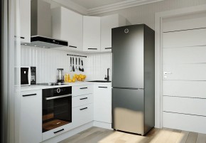 Кухонный гарнитур Белый Глянец 2200*1000 (Стол. 38мм) в Ялуторовске - yalutorovsk.ok-mebel.com | фото