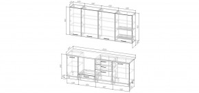 Кухонный гарнитур Меренга 2200 h950 (Стол. 26мм) в Ялуторовске - yalutorovsk.ok-mebel.com | фото 2