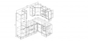 Кухонный гарнитур Меренга 2400*1600 (Стол. 26мм) в Ялуторовске - yalutorovsk.ok-mebel.com | фото 2