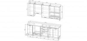 Кухонный гарнитур Меренга 2400 h950 (Стол. 38мм) в Ялуторовске - yalutorovsk.ok-mebel.com | фото 2