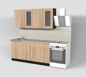Кухня Симона Демо 1700 (Венга/Дуб Сонома) в Ялуторовске - yalutorovsk.ok-mebel.com | фото