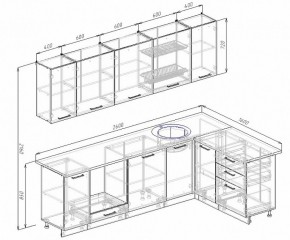 Кухонный гарнитур угловой Графика 2600х1600 (Стол. 26мм) в Ялуторовске - yalutorovsk.ok-mebel.com | фото 2