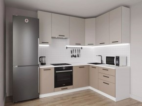 Кухонный гарнитур угловой Каппучино 2200*1600 h 950 (Стол. 38мм) в Ялуторовске - yalutorovsk.ok-mebel.com | фото