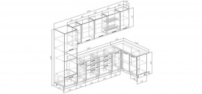 Кухонный гарнитур Умбра 3200*1400 (Стол. 38мм) в Ялуторовске - yalutorovsk.ok-mebel.com | фото 2