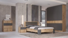 ЛЕНОРА Спальный гарнитур (модульный) графит в Ялуторовске - yalutorovsk.ok-mebel.com | фото