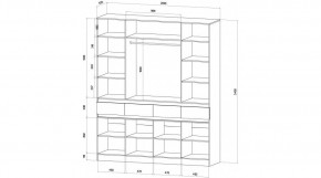 ЛЕНОРА Спальный гарнитур (модульный) графит в Ялуторовске - yalutorovsk.ok-mebel.com | фото 9