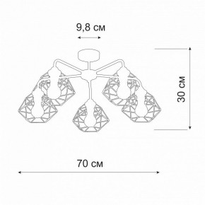 Люстра на штанге Vitaluce V4258 V4258-0/5PL в Ялуторовске - yalutorovsk.ok-mebel.com | фото 2