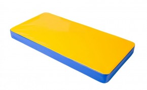 Мат гимнастический 1х0,5х0,08м цв. синий-желтый в Ялуторовске - yalutorovsk.ok-mebel.com | фото 1