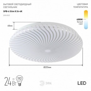Накладной светильник Эра Slim SPB-6 Slim 8 24-4K в Ялуторовске - yalutorovsk.ok-mebel.com | фото 2