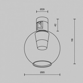 Накладной светильник Maytoni Bubble TR148-1-3W4K-B в Ялуторовске - yalutorovsk.ok-mebel.com | фото 6