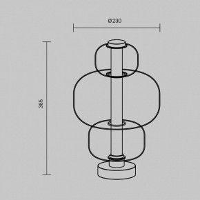 Настольная лампа декоративная Maytoni Atmos MOD364TL-L15B3K в Ялуторовске - yalutorovsk.ok-mebel.com | фото 5