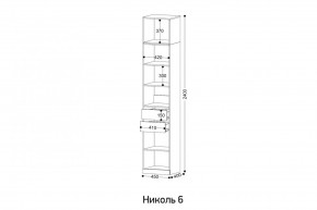 НИКОЛЬ 6 Пенал в Ялуторовске - yalutorovsk.ok-mebel.com | фото 2