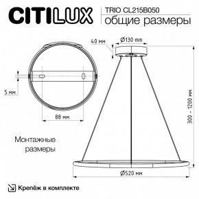 Подвесной светильник Citilux Trio CL215B050 в Ялуторовске - yalutorovsk.ok-mebel.com | фото 9