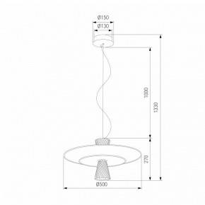 Подвесной светильник Eurosvet Titania 40029/1 LED белый в Ялуторовске - yalutorovsk.ok-mebel.com | фото 4