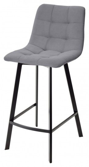 Полубарный стул CHILLI-QB SQUARE серый #27, велюр / черный каркас (H=66cm) М-City в Ялуторовске - yalutorovsk.ok-mebel.com | фото 1