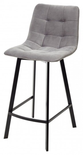 Полубарный стул CHILLI-QB SQUARE светло-серый #26, велюр / черный каркас (H=66cm) М-City в Ялуторовске - yalutorovsk.ok-mebel.com | фото 1