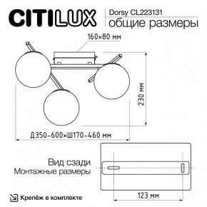 Потолочная люстра Citilux Dorsy CL223131 в Ялуторовске - yalutorovsk.ok-mebel.com | фото 11